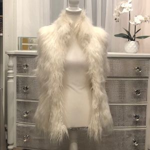 White Faux Fur Vest